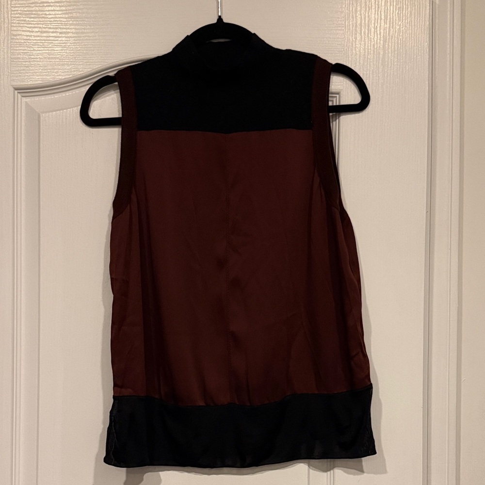 rag & bone Sleeveless Top - Black and wine